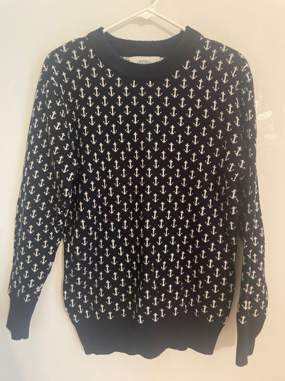Kiel James Patrick Anchor Birdseye Sweater (Navy)(XS) - Picture 2 of 4